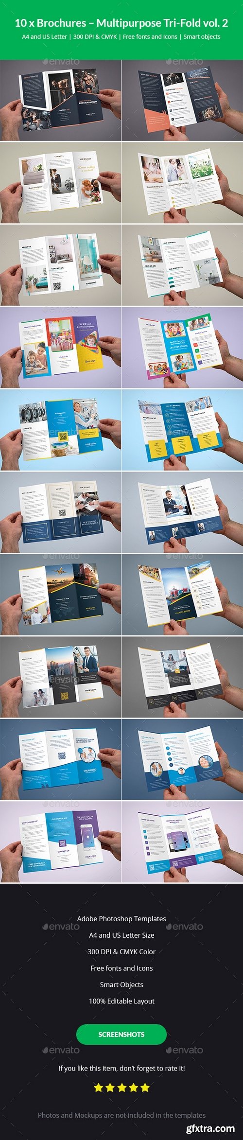 Graphicriver - Brochures – Multipurpose Tri-Fold Bundle vol. 2 20208625