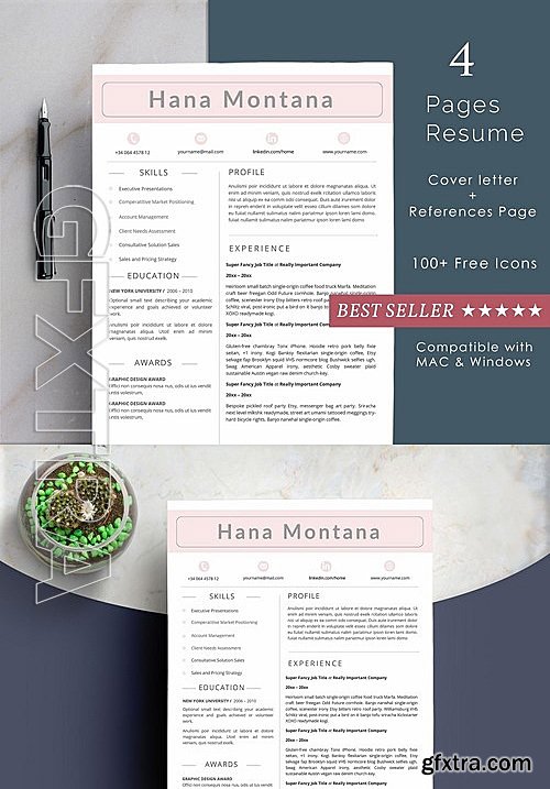 CM - Resume Template CV 2 Pages 2090598