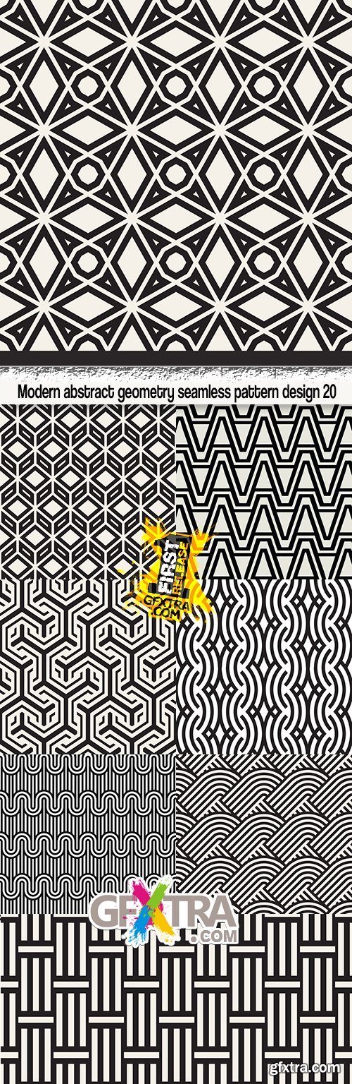Modern abstract geometry seamless pattern design 20