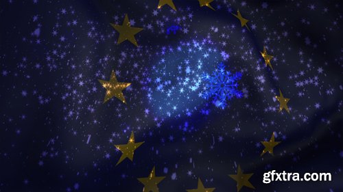 Christmas background , Falling snowflakes, Europe, Flag of Eurpoe, Happy New Year