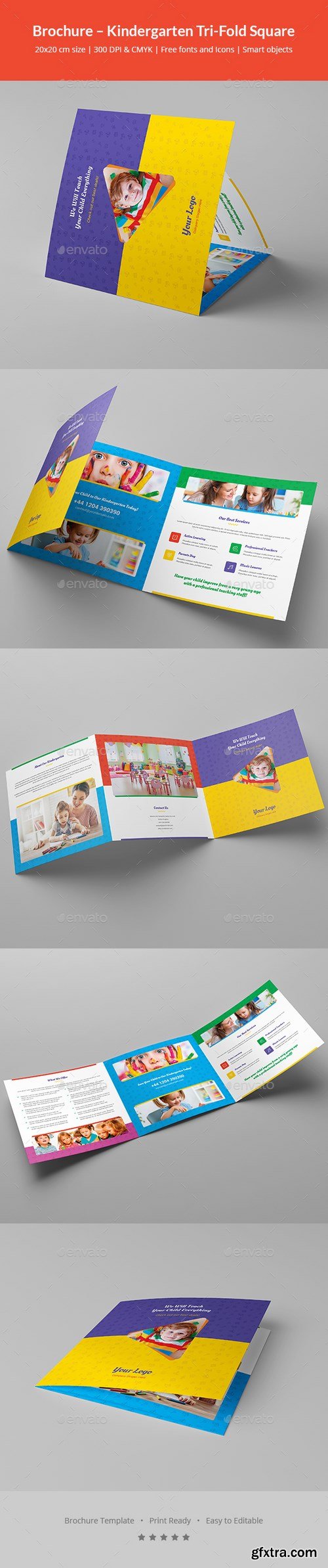 GraphicRiver - Brochure – Kindergarten Tri-Fold Square 21029090