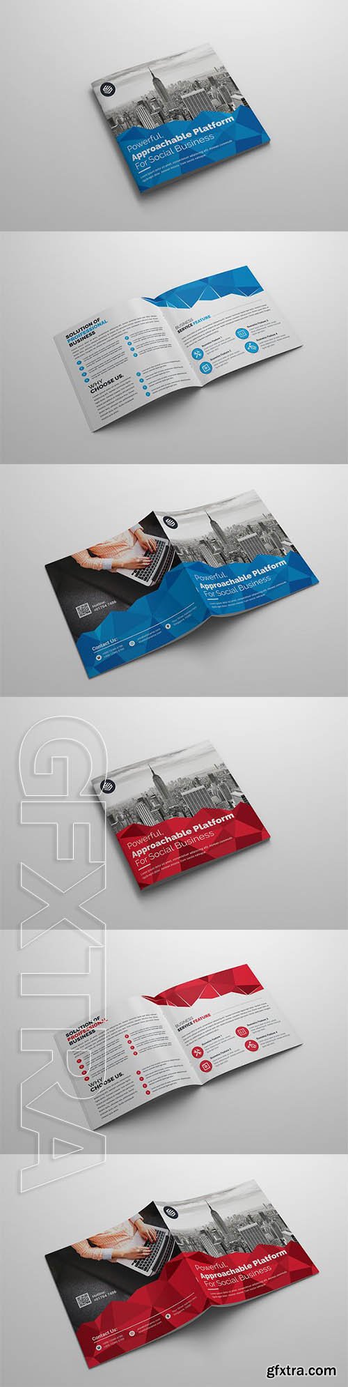 CreativeMarket - Square Bi-Fold Brochure 2095173