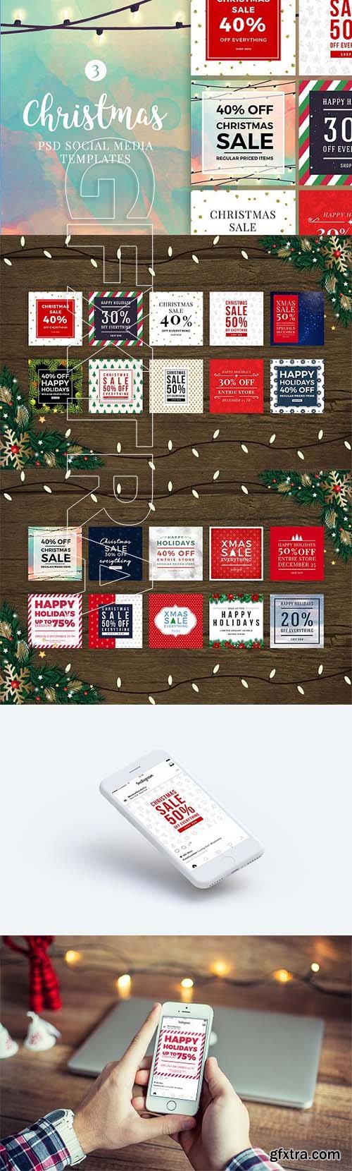 CreativeMarket - Christmas Social Media Banners V3 2111368