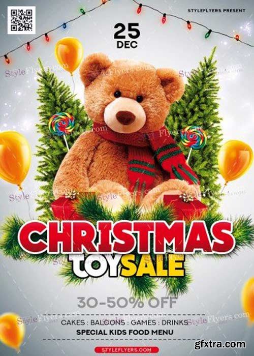 Christmas Toy Sale V1 2017 PSD Flyer Template