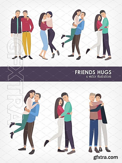 CM - Joyful friends hug each other 2033740