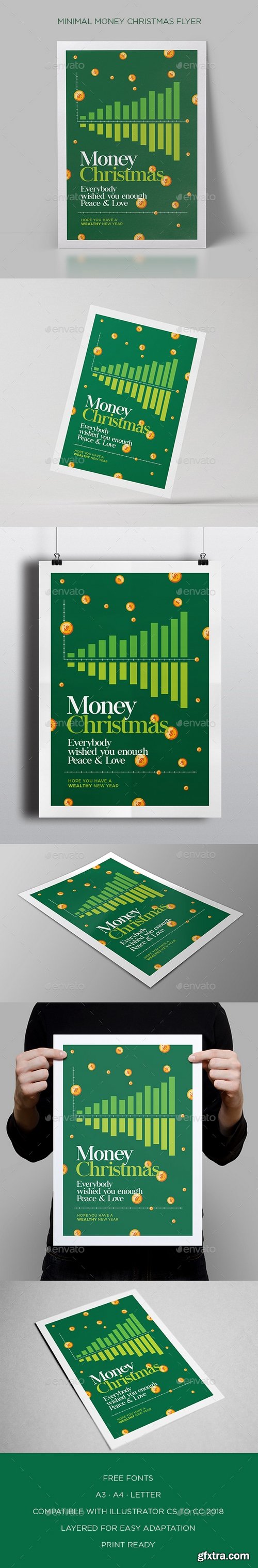 Graphicriver - Minimal Money Christmas Flyer 21090080