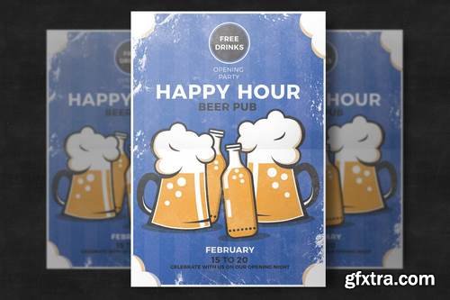 Pub Happy Hour Flyer Template