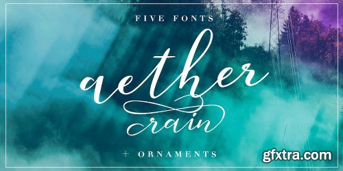 Aether Rain Font Family - 7 Fonts