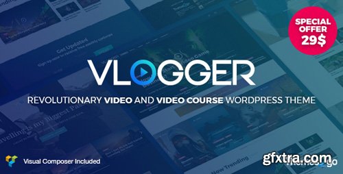 ThemeForest - Vlogger v1.4.0 - Professional Video & Tutorials WordPress Theme - 20414115