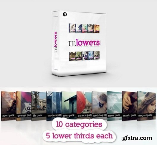 mLowers Full Bundle: 50 Profressional Lower Thirds for FCP X and Motion (macOS)