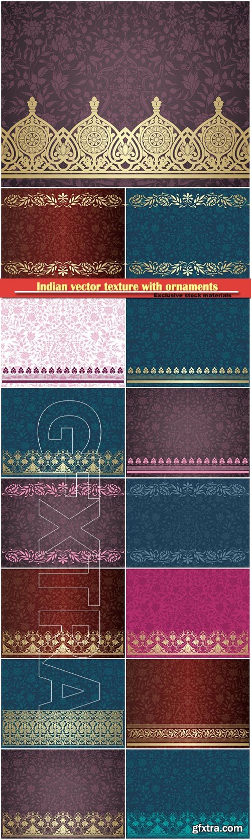 Indian vector texture with beautiful ornaments