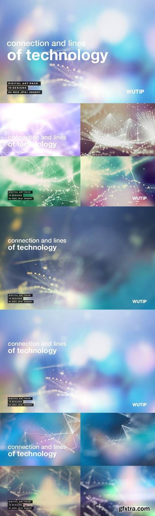 Connection and lines of technology backgrounds
