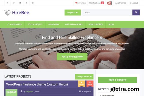 AppThemes - HireBee v1.4.1 - WordPress Freelance Marketplace Theme