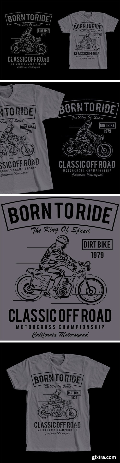 CM - Born To Ride T-Shirt Design 2068327