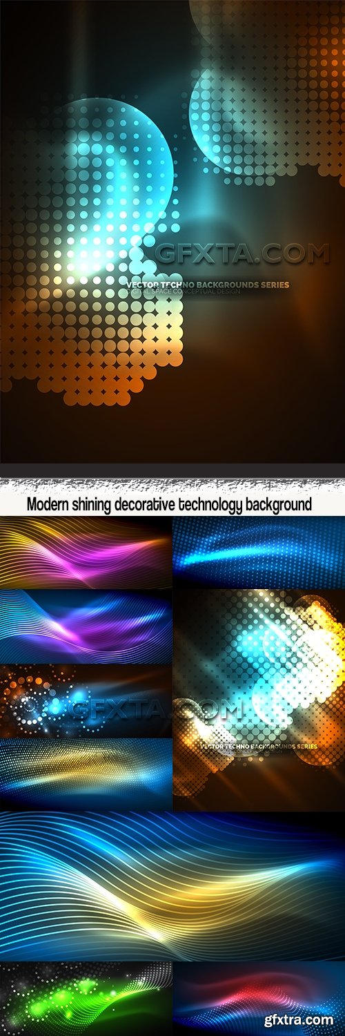Modern shining decorative technology background