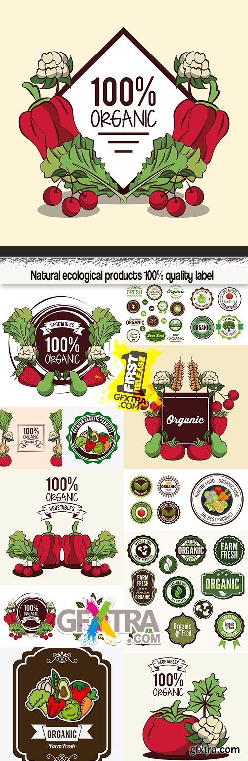 Natural ecological products 100% quality label