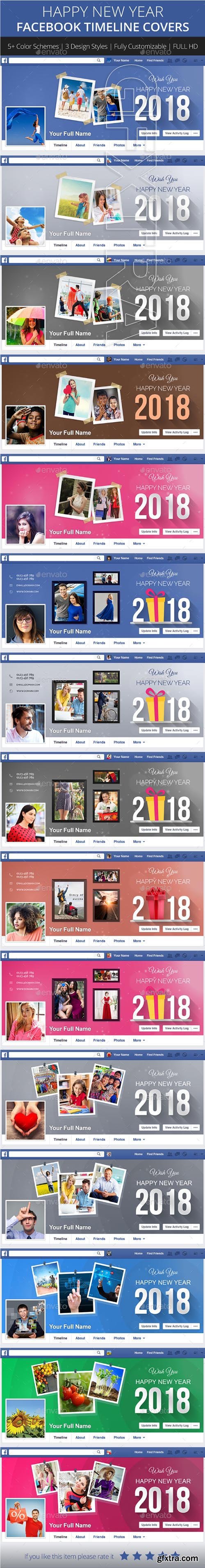 GraphicRiver - 2018 Happy New Year Facebook Timeline Cover Template 21105058