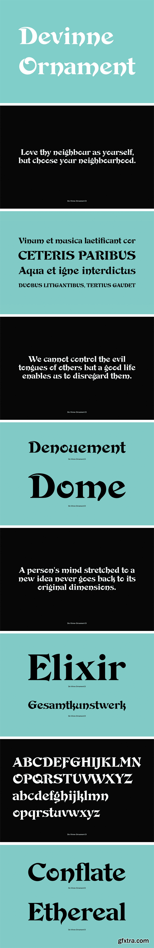 Devinne Ornament Font
