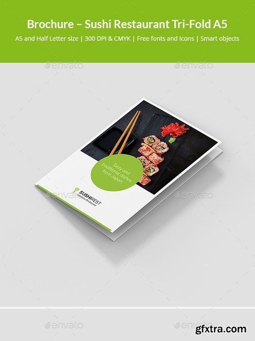 GraphicRiver - Brochure – Sushi Restaurant Tri-Fold A5 21135418