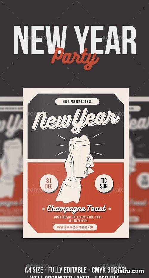 GraphicRiver - New Year Celebration Flyer 21131526
