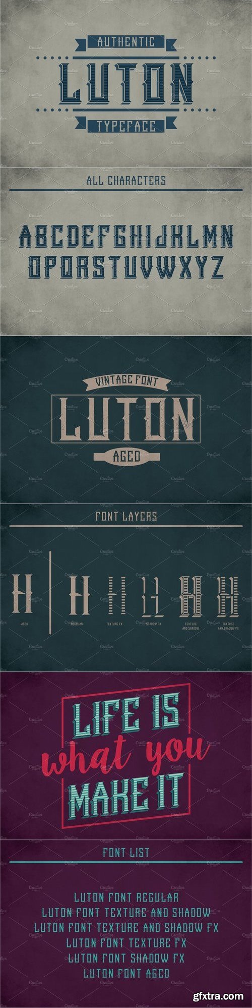 CM - Luton Vintage Label Typeface 1812005