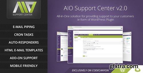 CodeCanyon - AIO Support Center v2.21 - WordPress Ticketing System - 8283822