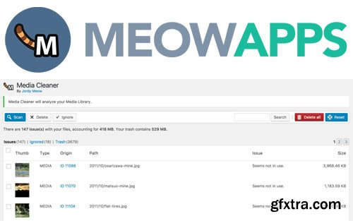 MeowApps - Media Cleaner Pro v4.4.6 - Delete unused files from WordPress