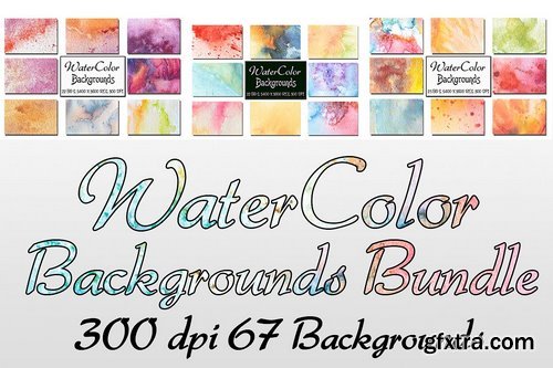 CM - 50%off Watercolor Backgrounds Bundle 1432602