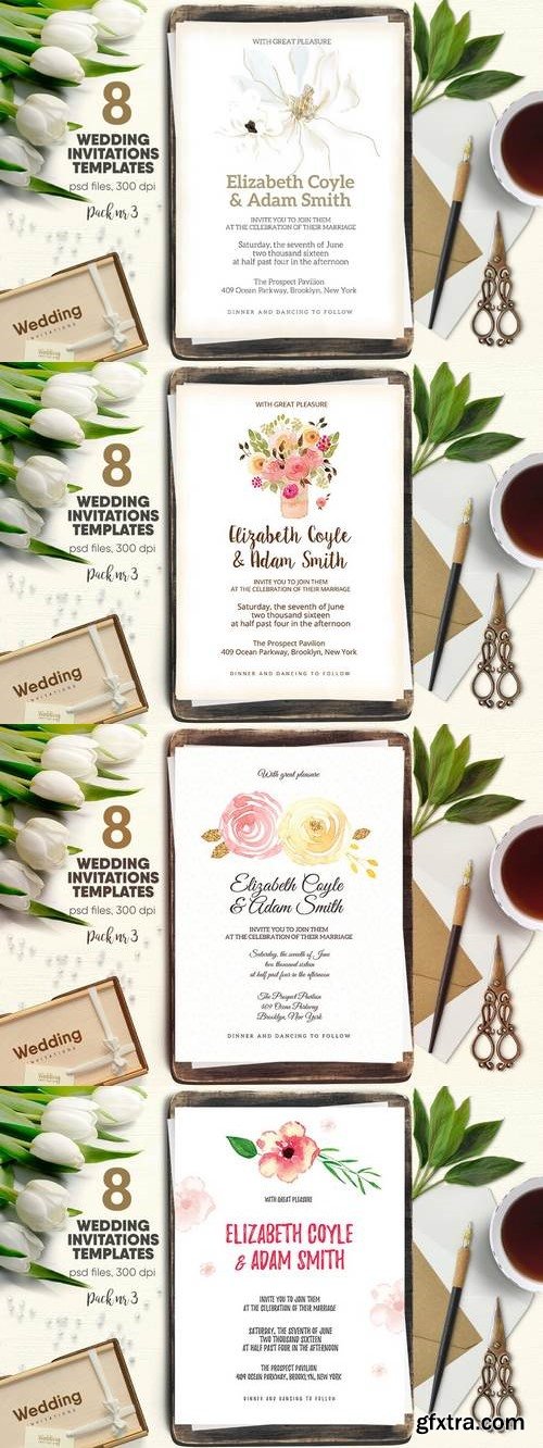 CM - 8 Wedding Invitations Pack 3 719895