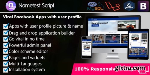 Nametest Script v1.0 - Facebook Fun Apps Website Script
