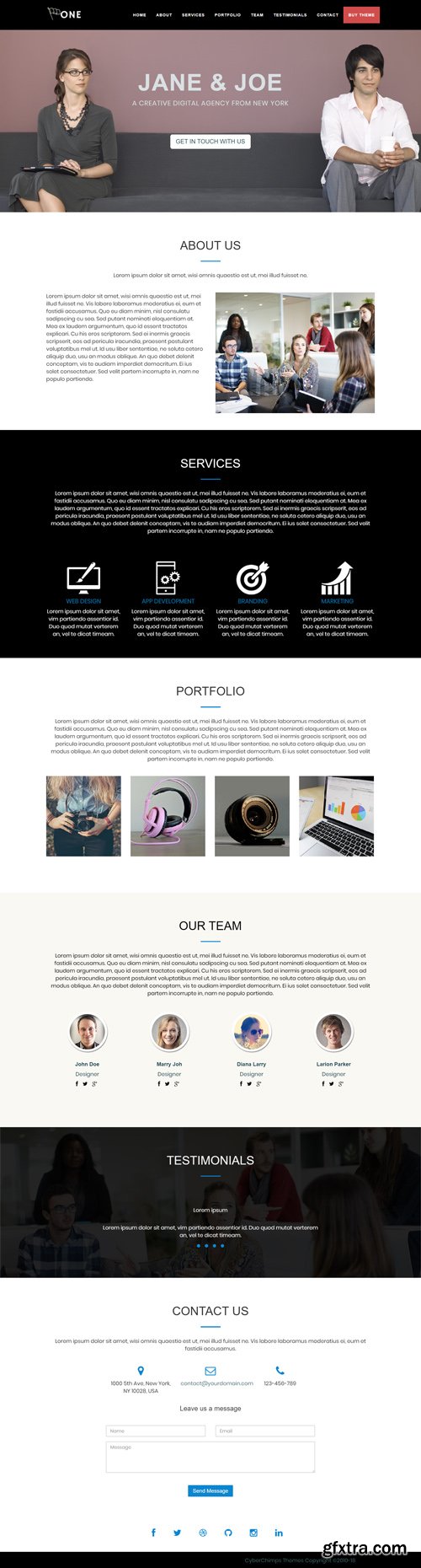 CyberChimps - One Page Business Pro v1.3 - WordPress Theme