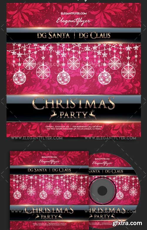 Сhristmas Party V1 Premium CD Cover PSD Template