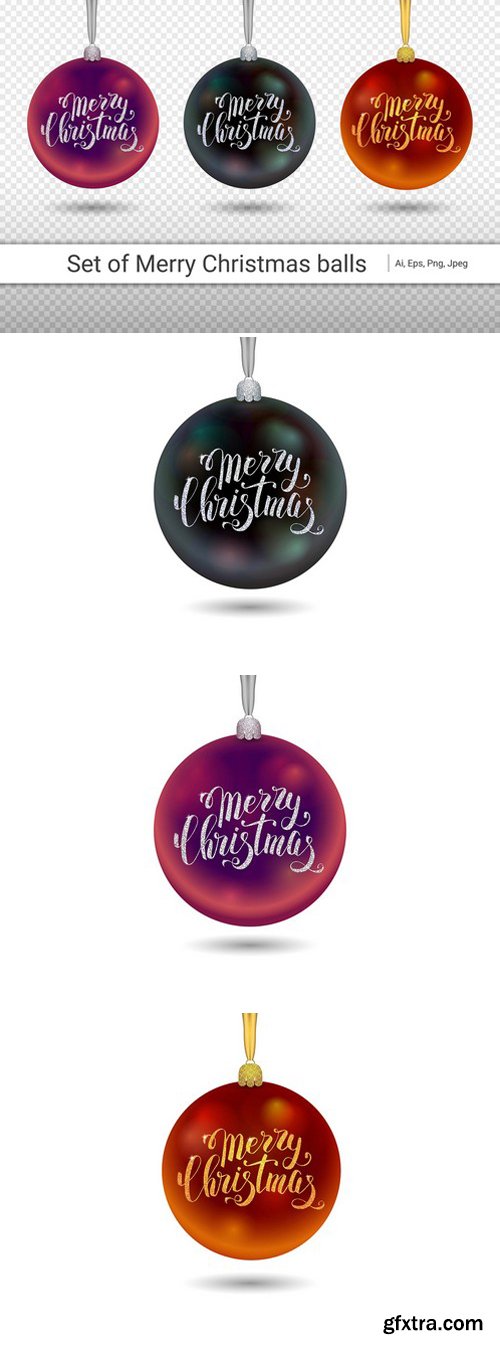 CM - Xmas decoration black glass ball with silver inscription Merry Christmas 2121179