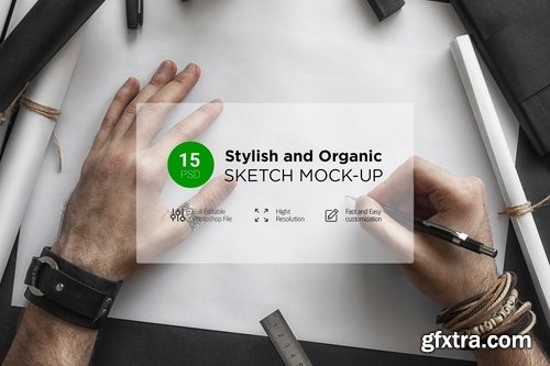 Stylish and Organic Sketch Mock-Up