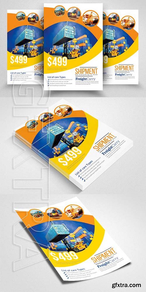 CreativeMarket - Carry Your Load Freight Flyer 2162637