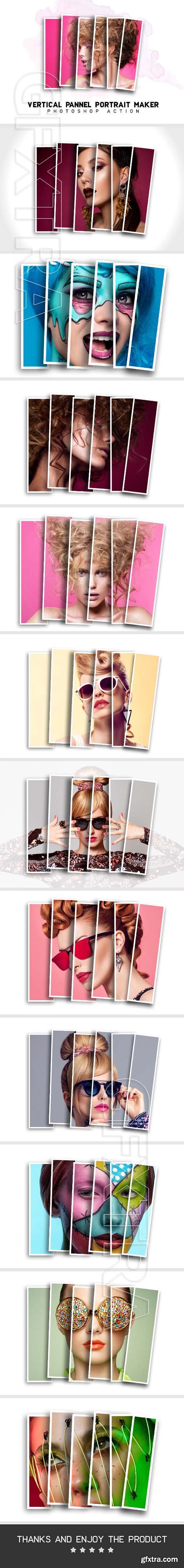 GraphicRiver - Vertical Panels Collage Photoshop Action 21158334