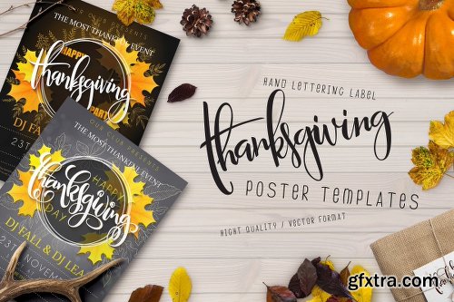 CreativeMarket Thanksgiving Posters With Lettering 1976879