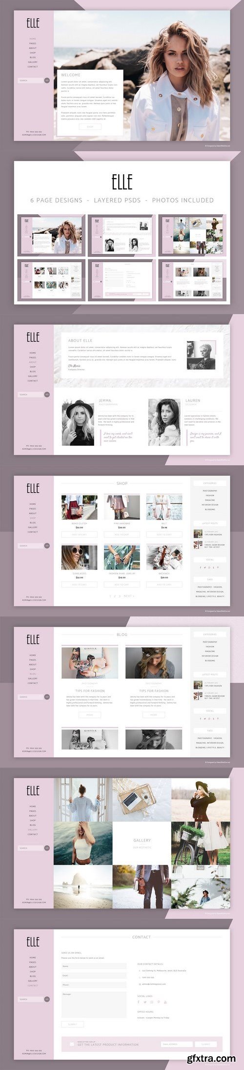 CM - Elle Fashion Shop & Blog Website PSD 1479041