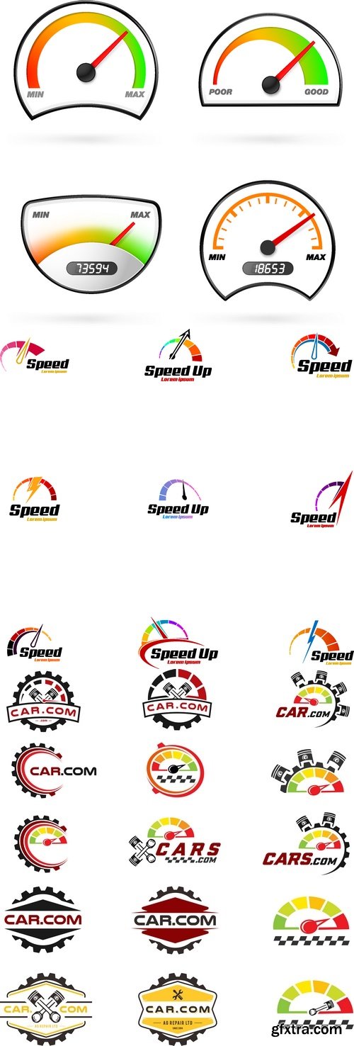 Vectors - Logo with speedometers