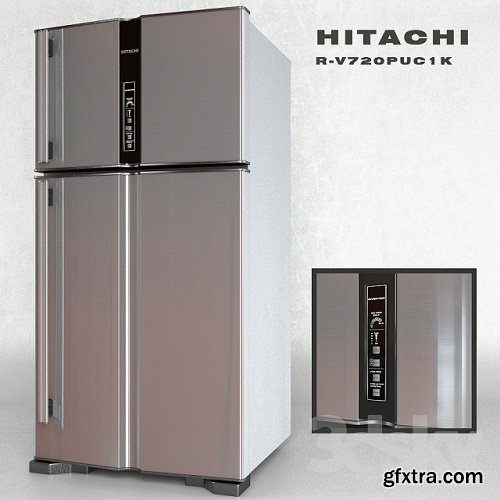HITACHI Fridge R-V720PUC1K 3d Model