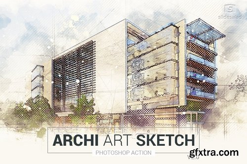CM - Archi Art Sketch Photoshop Action V2 2135673
