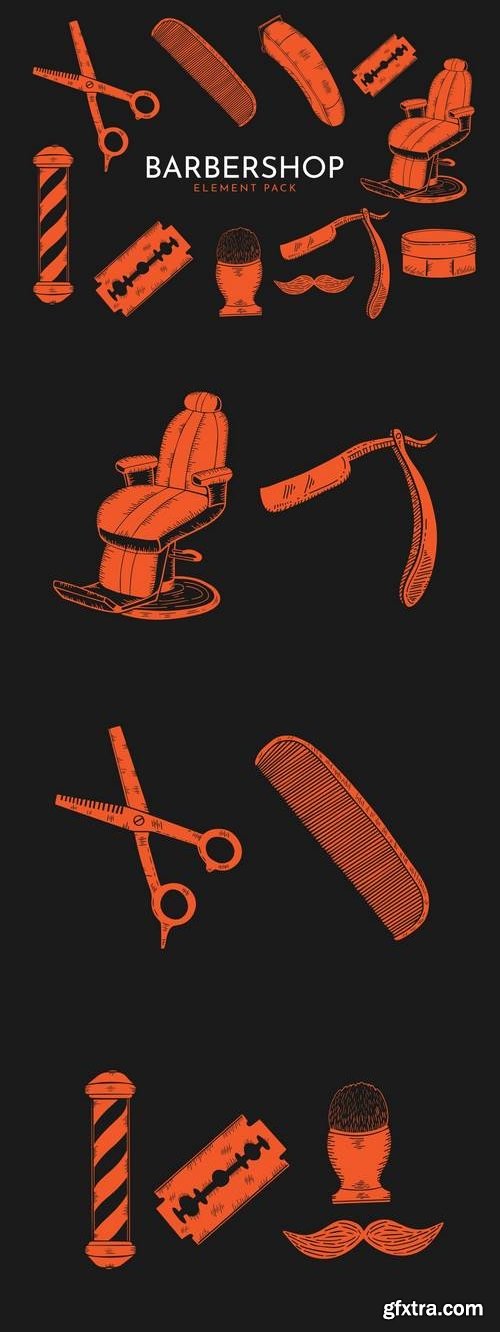 Barbershop Set - Vector