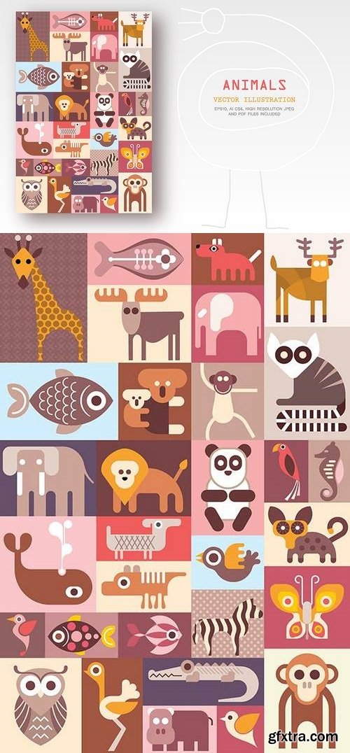 Animals vector illustration