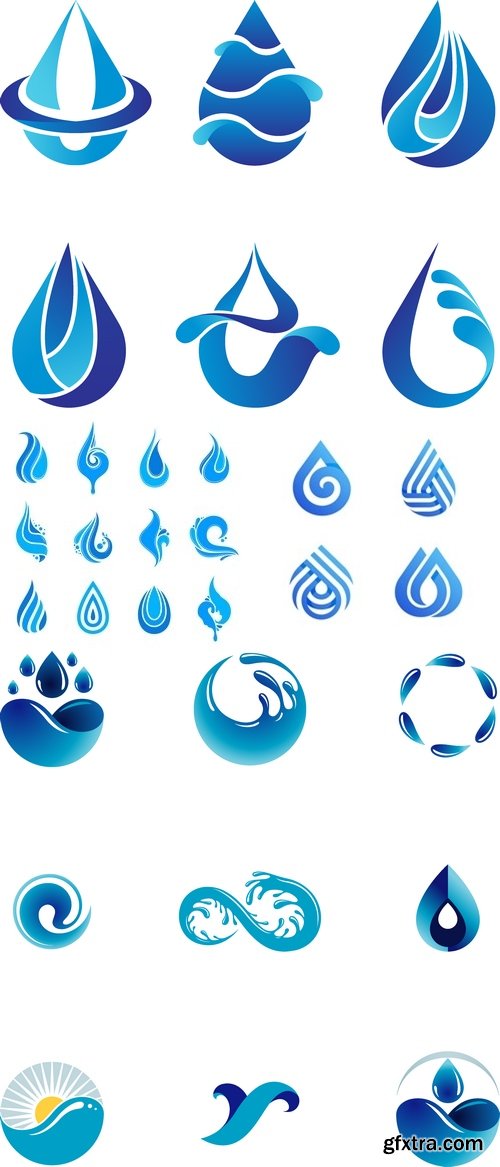 Vectors - Blue Water Logotypes 7