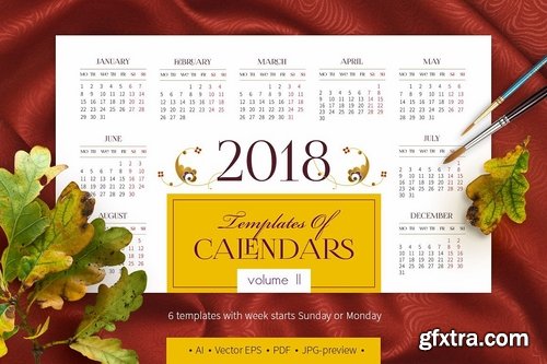 CM - 2018 Templates of Calendars Vol 2 1945995