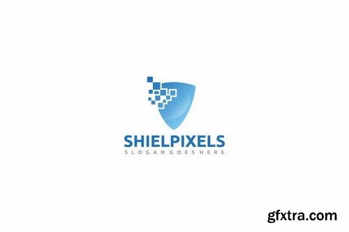 Shield Pixels Logo
