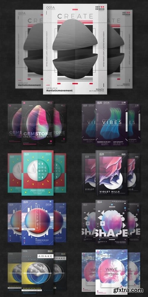Creative Abstract Flyer Poster Template Bundle