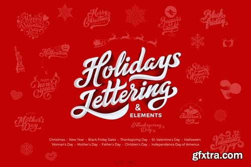 Holidays Lettering Design
