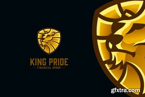 King Pride - Golden Lion Shield Logo
