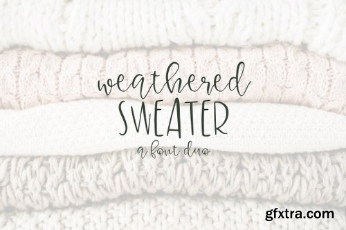 CreativeMarket Weatherd Sweater - A Font Duo 1773345